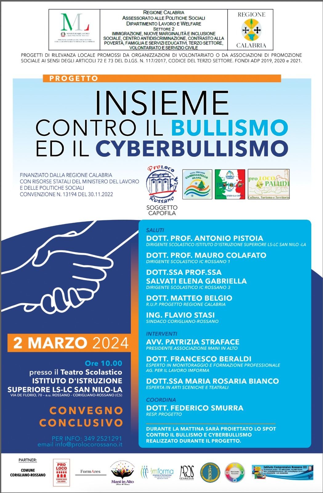 bullismo cyberbullismo evento conclusivo