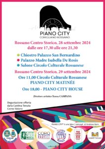 Tutto pronto per l’edizione di Piano City di Corigliano-Rossano