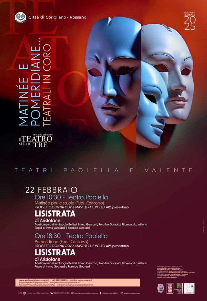 Programmazione teatrale 2025 - Corigliano- Rossano